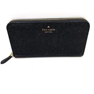 KATE SPADE LOLA GLITTER LARGE CONTINENTAL WALLET